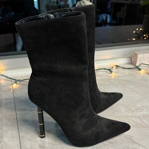Fashion Nova Black Heeled Boots